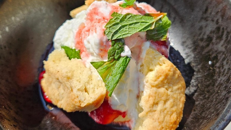 Strawberry shortcake at Mezze