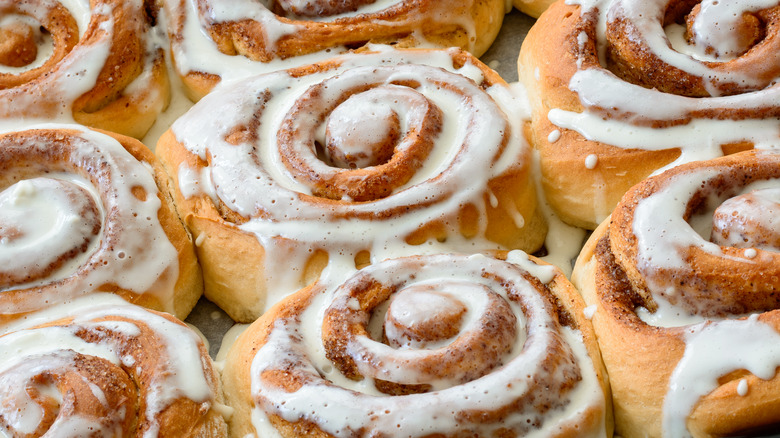 Iced cinnamon rolls