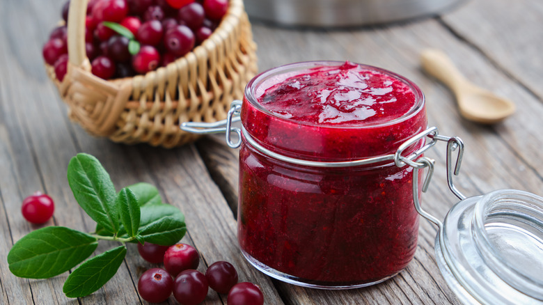 Jar cranberry sauce