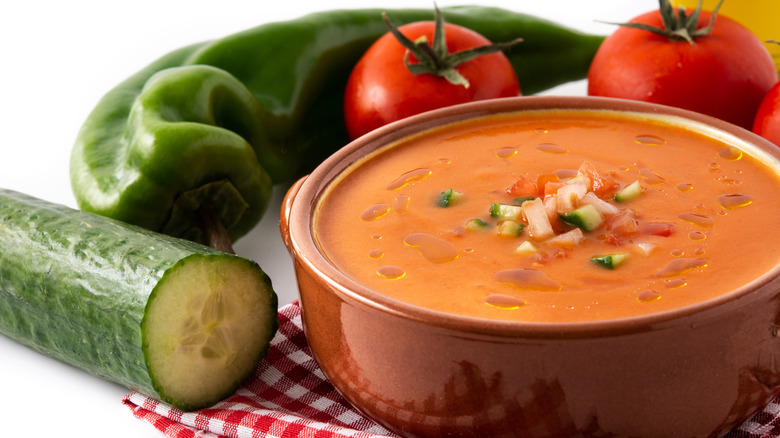 gazpacho with vegetables