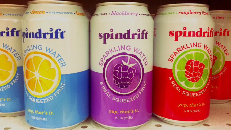 cans of spindrift water