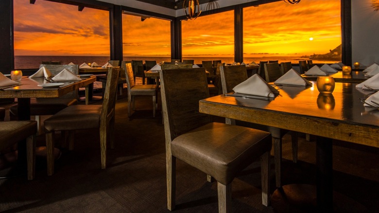 Dining room at sunset