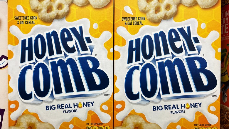 honeycomb cereal box yellow