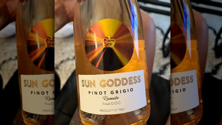 Sun Goddess wine bottle