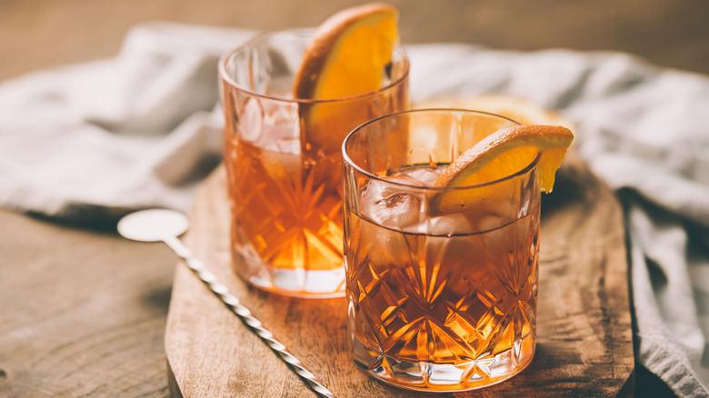 Aperol-Bourbon Fizz in glass