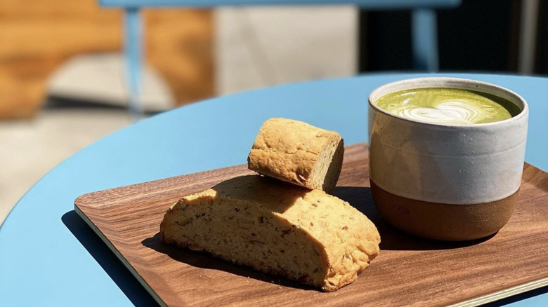 Matcha and biscotti