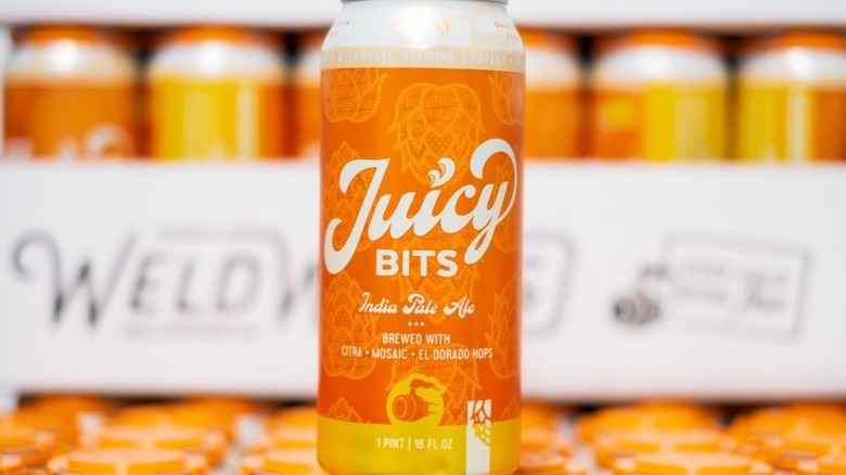 Juicy Bits can from WeldWerks Brewing