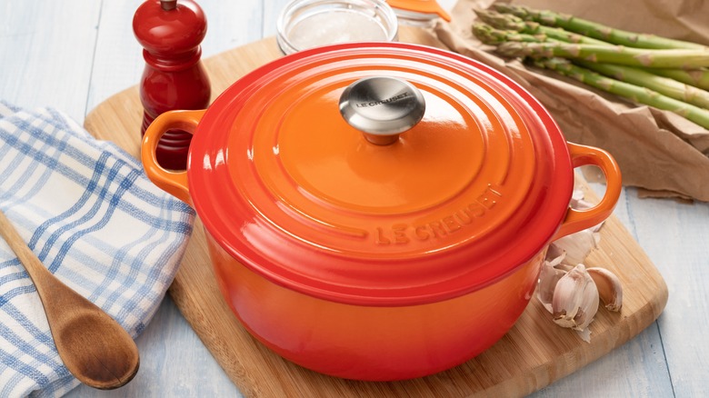 La Creuset Dutch oven orange