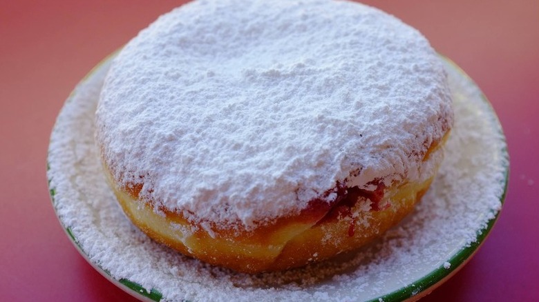 Sugared jelly doughnut