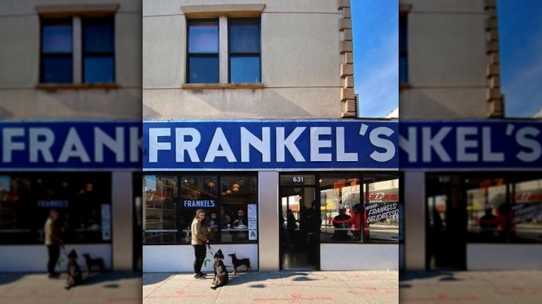 Frankel's deli sign building brooklyn