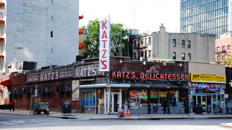 Katz's delicatessen sign new york city
