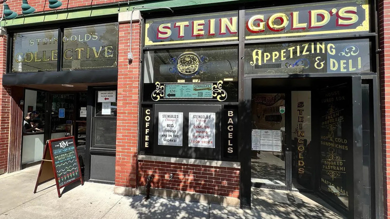 Steingold's brick building signs