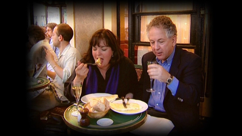 Ina Garten and Jeffrey eating