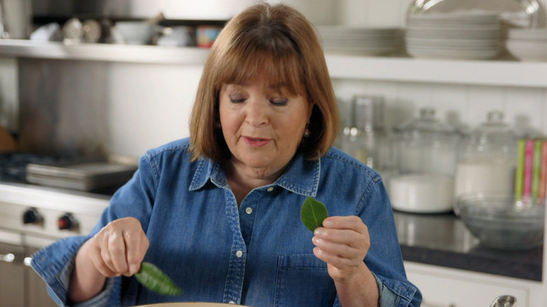 Ina Garten with bay leaves