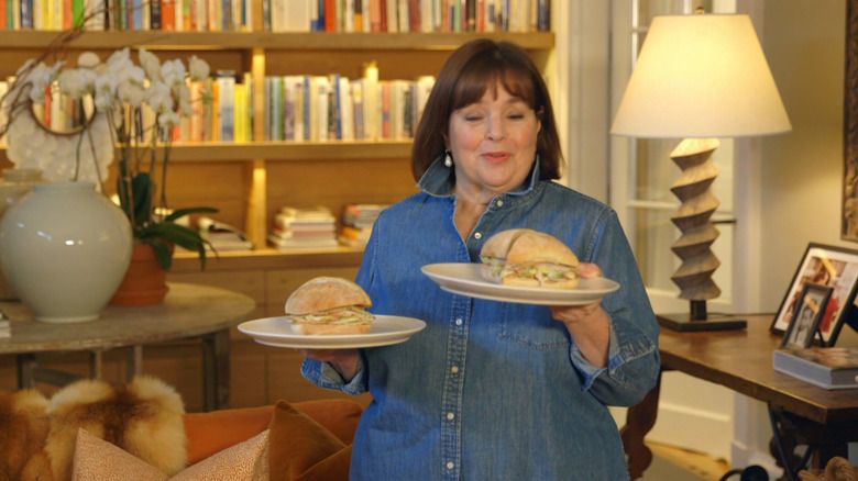 Ina Garten serving sandwiches