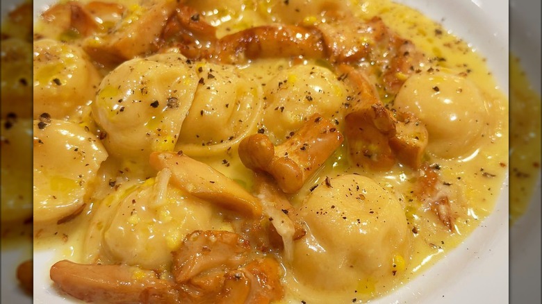 Sweet corn ravioli 