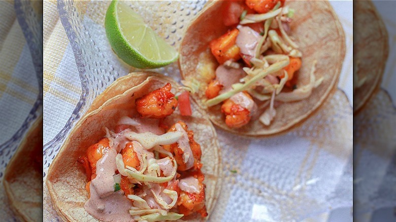 Spicy shrimp tacos