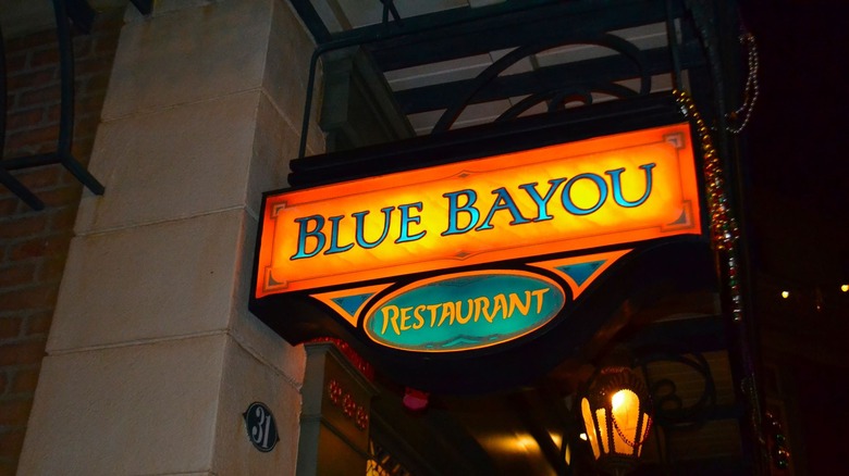 Blue Bayou signage at night