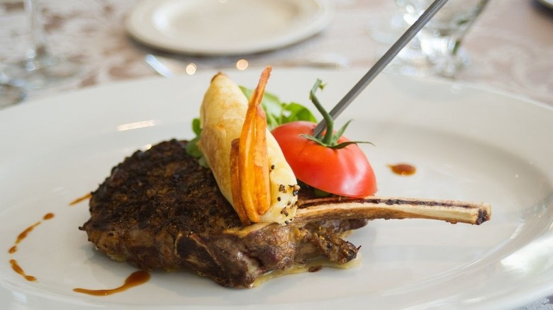 lamb chops on plate