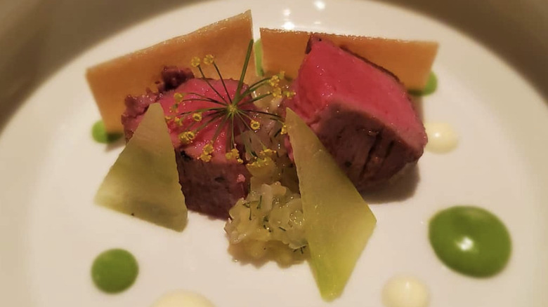 Meat dish from tasting menu