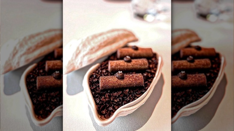 Chicken liver churro dish