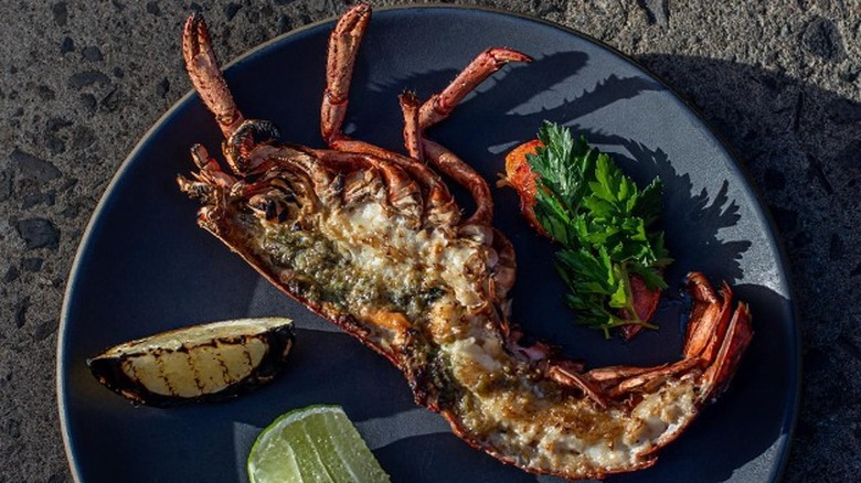 Grilled lobster with lime