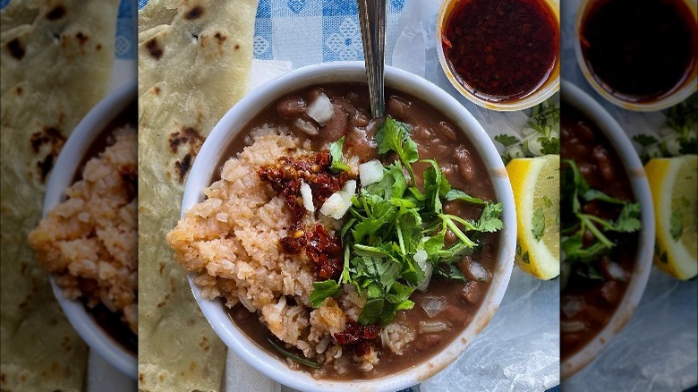 Bowl of rice and beans