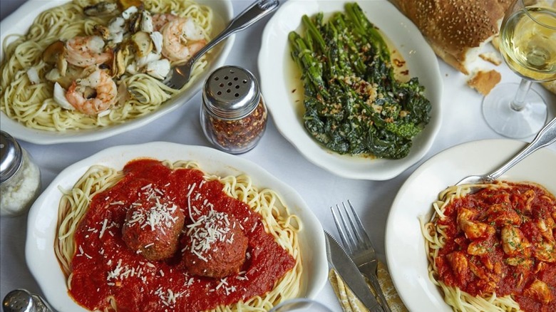 spread of Italian food