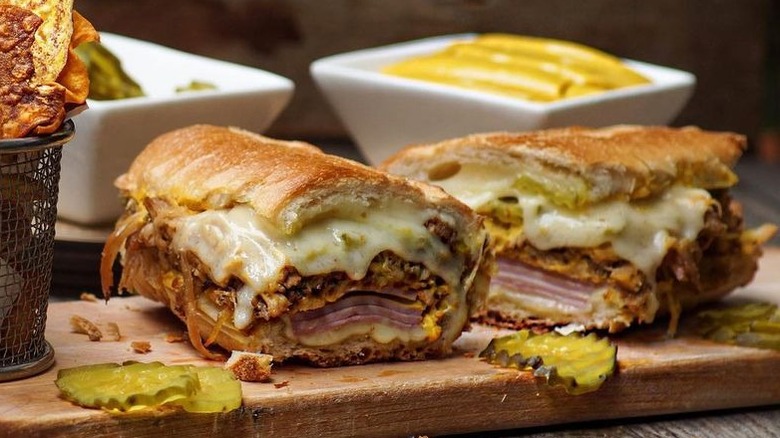 Cuban sandwich on plate