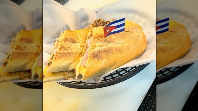 Cuban sandwich on plate