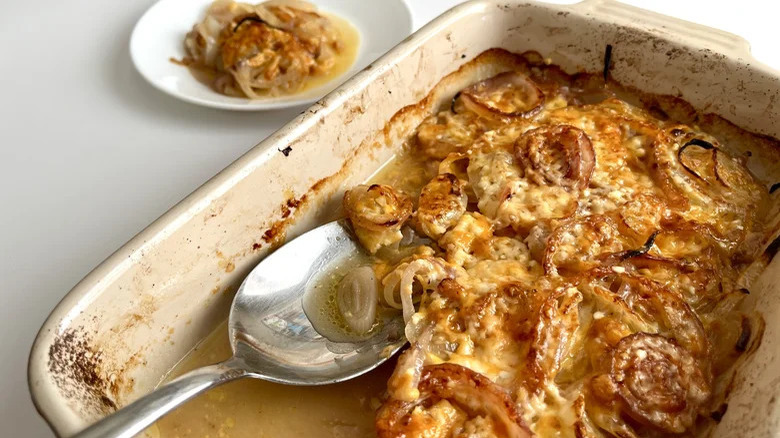 Tennessee Onions in baking dish 