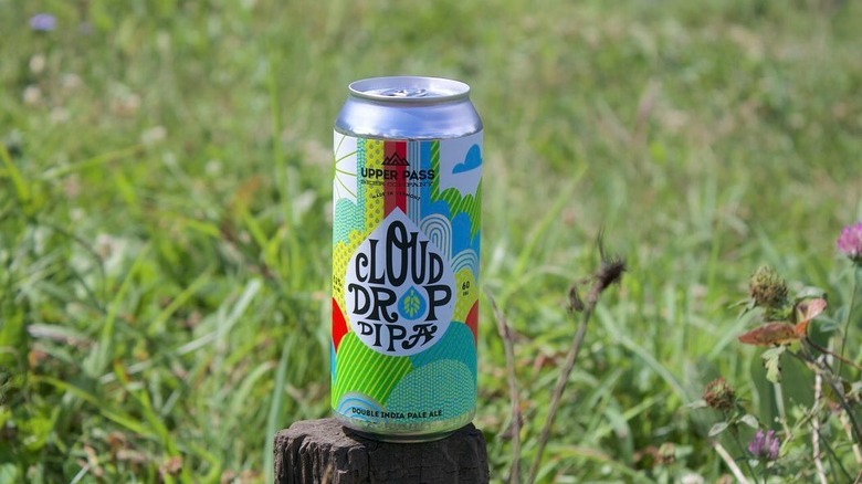 Cloud Drop IPA on fence post