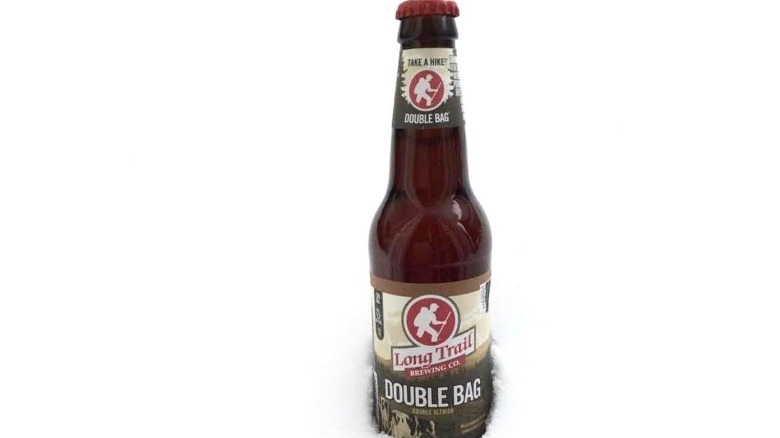 Double Bag beer bottle snow