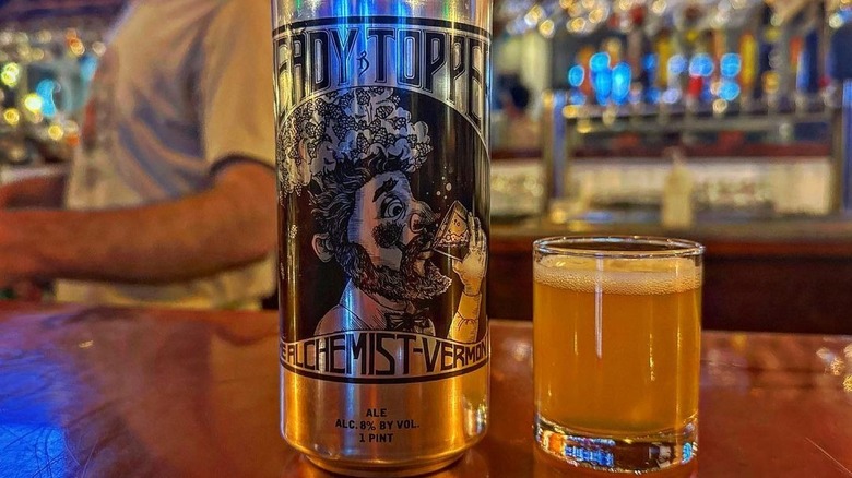 Small glass Heady Topper beer