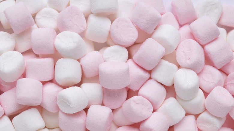 Pink and white marshmallows