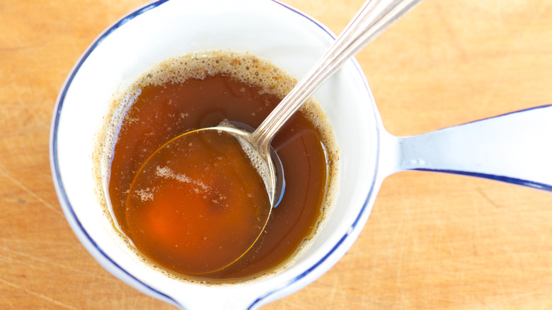 Browned butter in crock