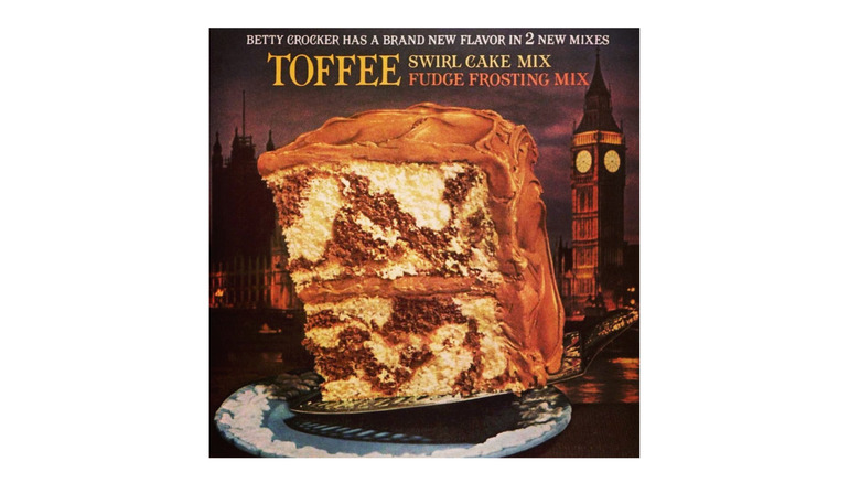 Box of Betty Crocker Toffee Swirl Cake