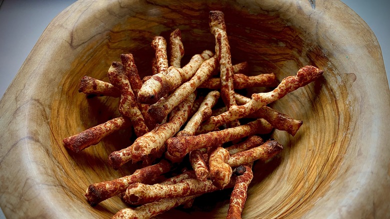 Jacob's twiglets in wooden bowl