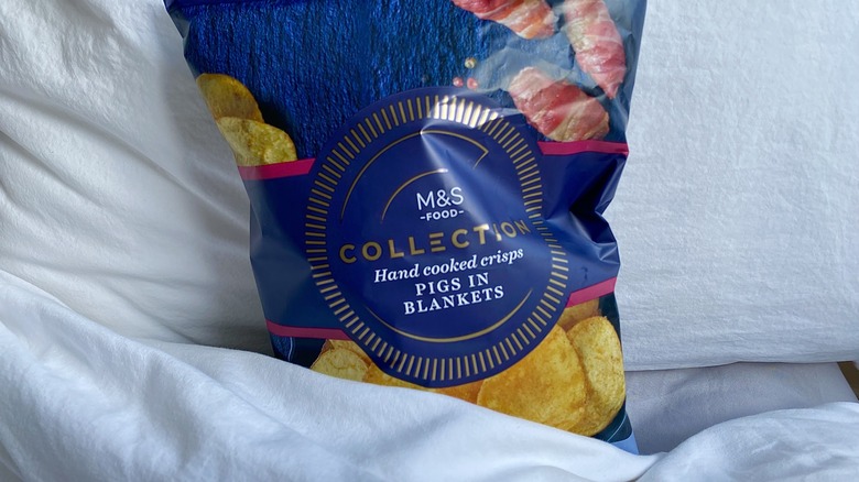 M&S Pigs in blankets bag in bed