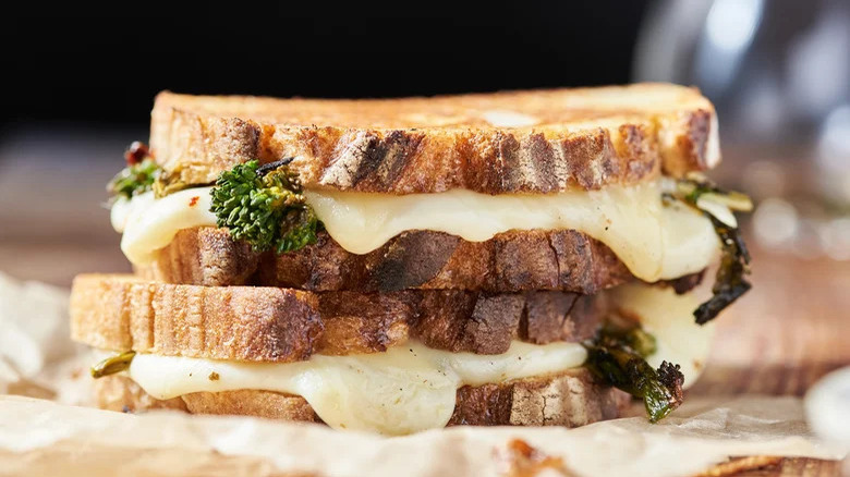 broccoli rabe grilled cheese sandwich