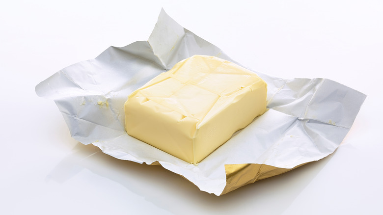 Butter wrapper with butter cube