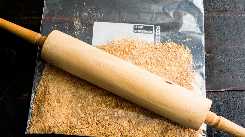 Crushed graham cracker rolling pin