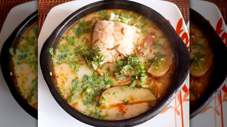caldillo de congrio fish soup