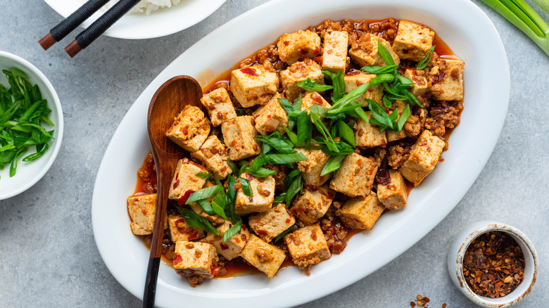 Dish of mapo tofu