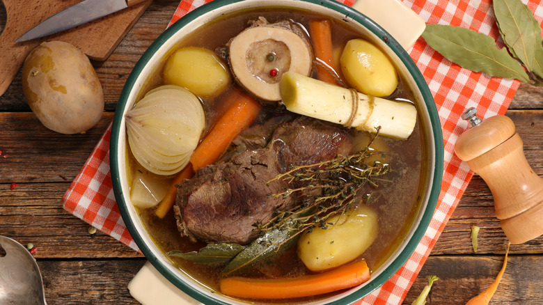 pot au feu in large pot