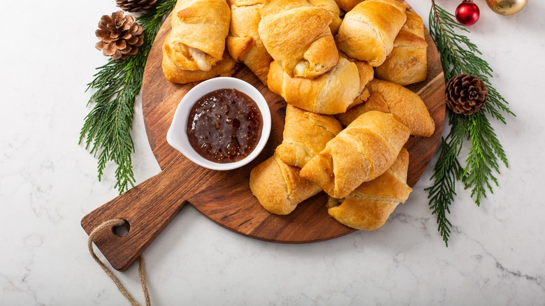 Baked brie stuffed crescent rolls