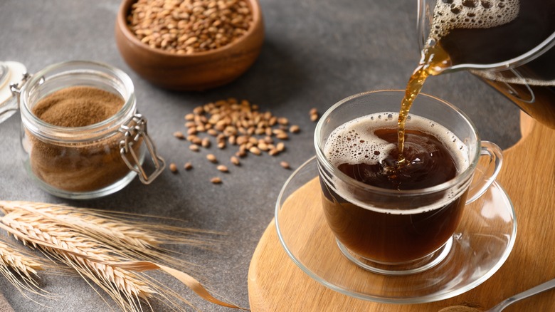 Barley coffee and grains