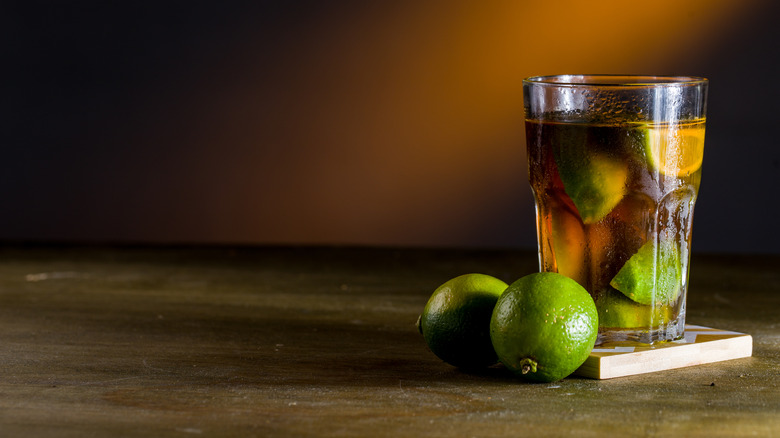 Yerba mate in a glass