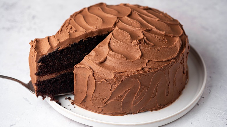 Chocolate cake with chocolate frosting