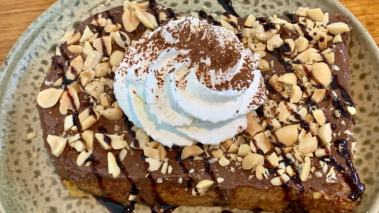 Nutella French toast whipped cream